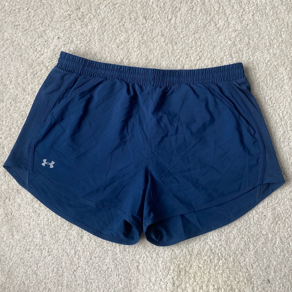 Under Armour Blue Athletic/Running Shorts